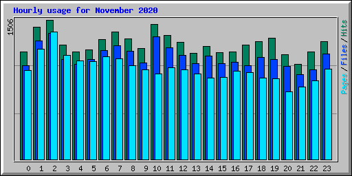 Hourly usage for November 2020